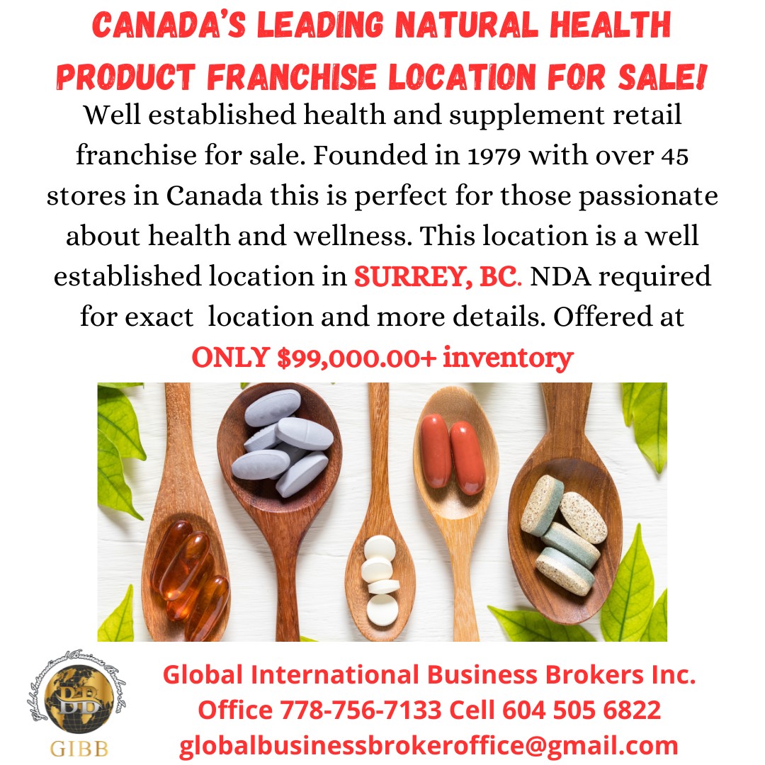 Established & Profitable Natural Health Product Franchise